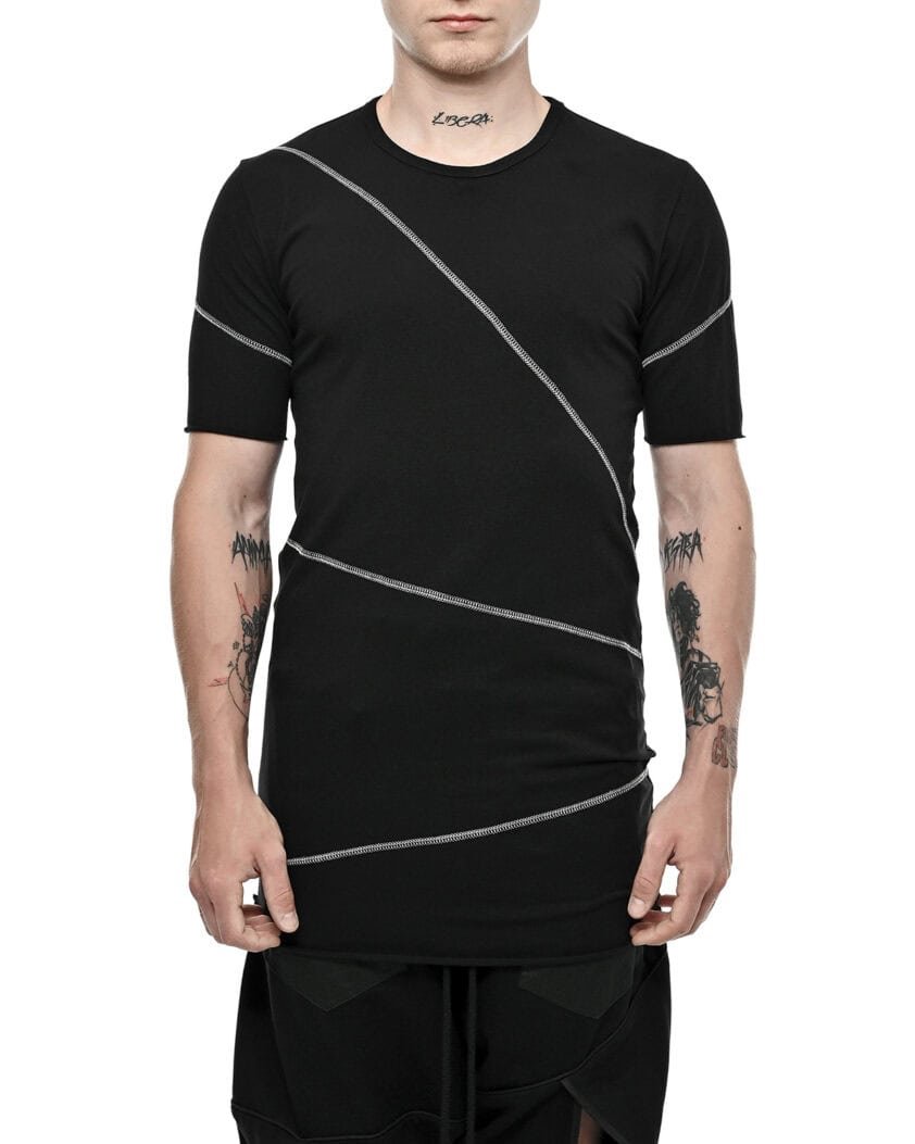 Contrast Segment Panel T-Shirt
