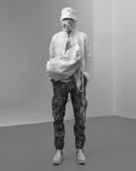 Crushed Object Coated Cargo Pants