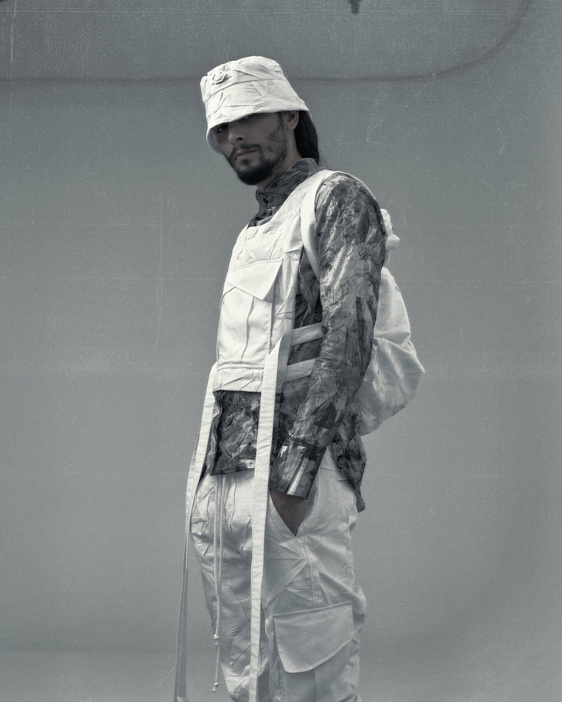 Trigon Layered Object Coated Shirt