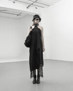 Deconstruct Collar Open Back Dress