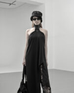 Deconstruct Collar Open Back Dress