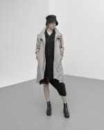 Asymmetric Draped Collar Dress