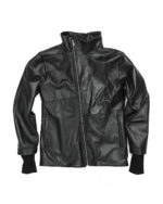 WITHIN High Neck Leather Biker Jacket