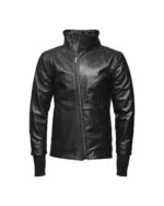 WITHIN High Neck Leather Biker Jacket