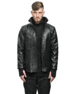 WITHIN High Neck Leather Biker Jacket