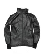 WITHIN High Neck Leather Biker Jacket