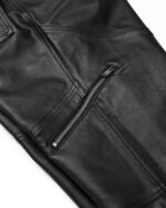 SPIRAL COATED CARGO BIKER TROUSERS