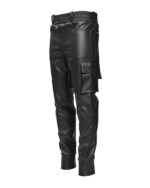 SPIRAL COATED CARGO BIKER TROUSERS