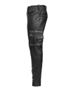SPIRAL COATED CARGO BIKER TROUSERS