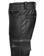 SPIRAL COATED CARGO BIKER TROUSERS