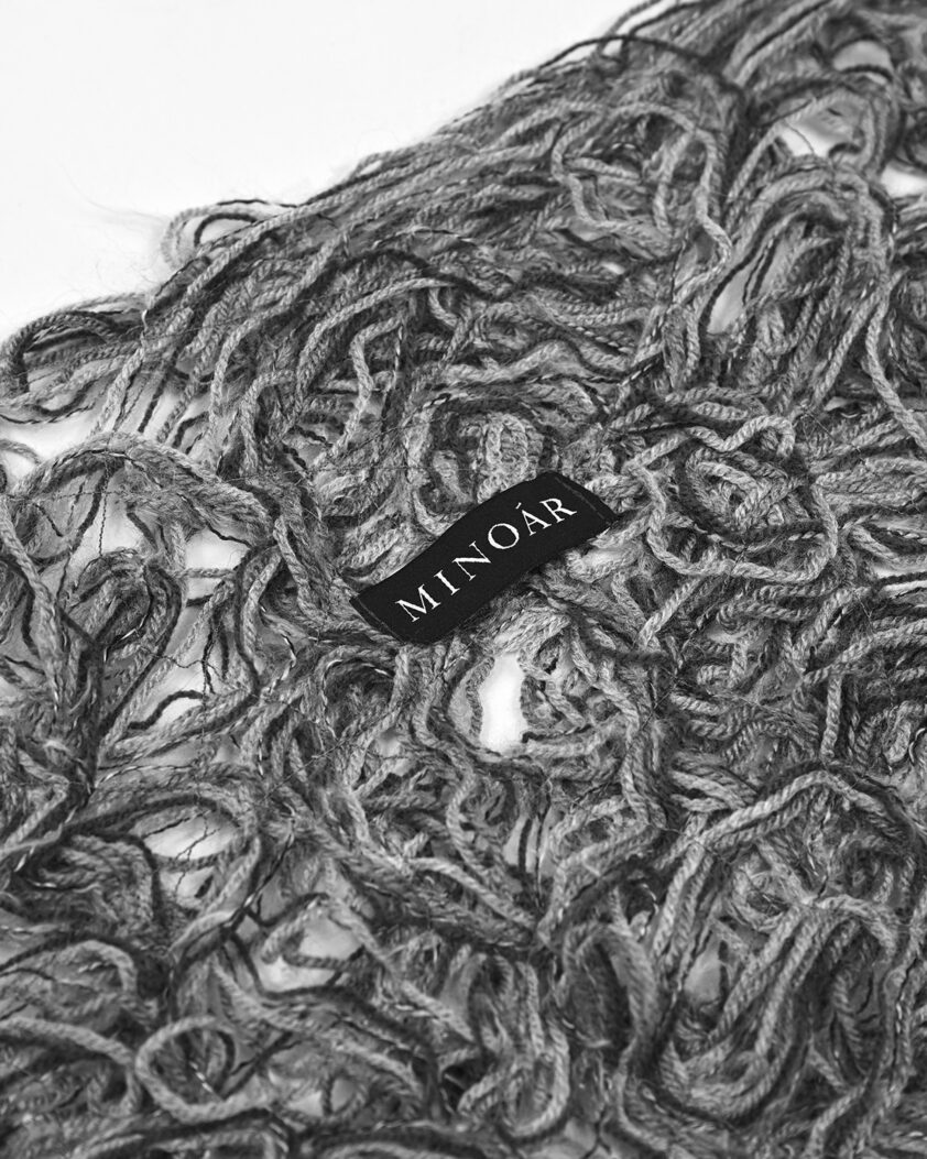 Grey Blend Fiber Bond Scarf