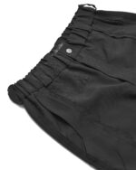 Wool External Edge Black Trousers
