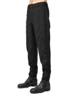 Wool External Edge Black Trousers