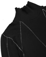 Angular High Neck Contrast Sweater