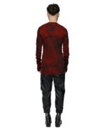 Cloud Red Layer Rib Knit Sweater