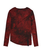 Cloud Red Asymmetric Layers Dyed Sweater