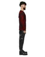 Cloud Red Asymmetric Layers Dyed Sweater