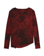 Cloud Red Asymmetric Layers Dyed Sweater