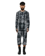 Contrast Indigo Long Sleeve Top