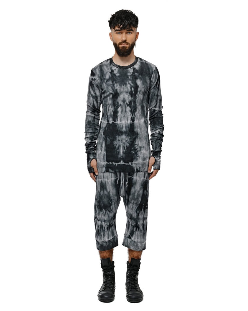 Contrast Indigo Long Sleeve Top