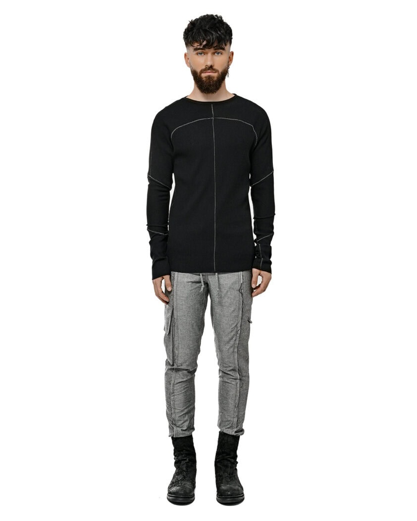 Contrast Scar Elemental Sweater