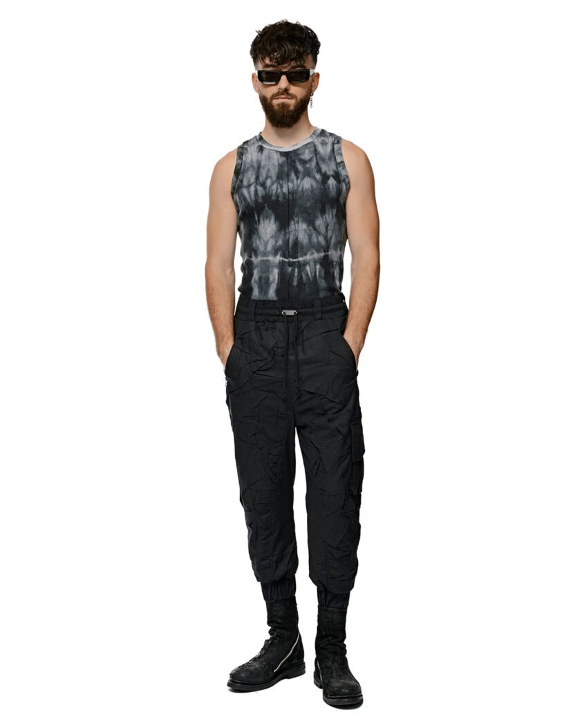 Crushed Tech Curve Cargo Pants