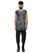 Indigo Dyed Layer Sleeveless T-Shirt