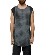 Indigo Dyed Layer Sleeveless T-Shirt