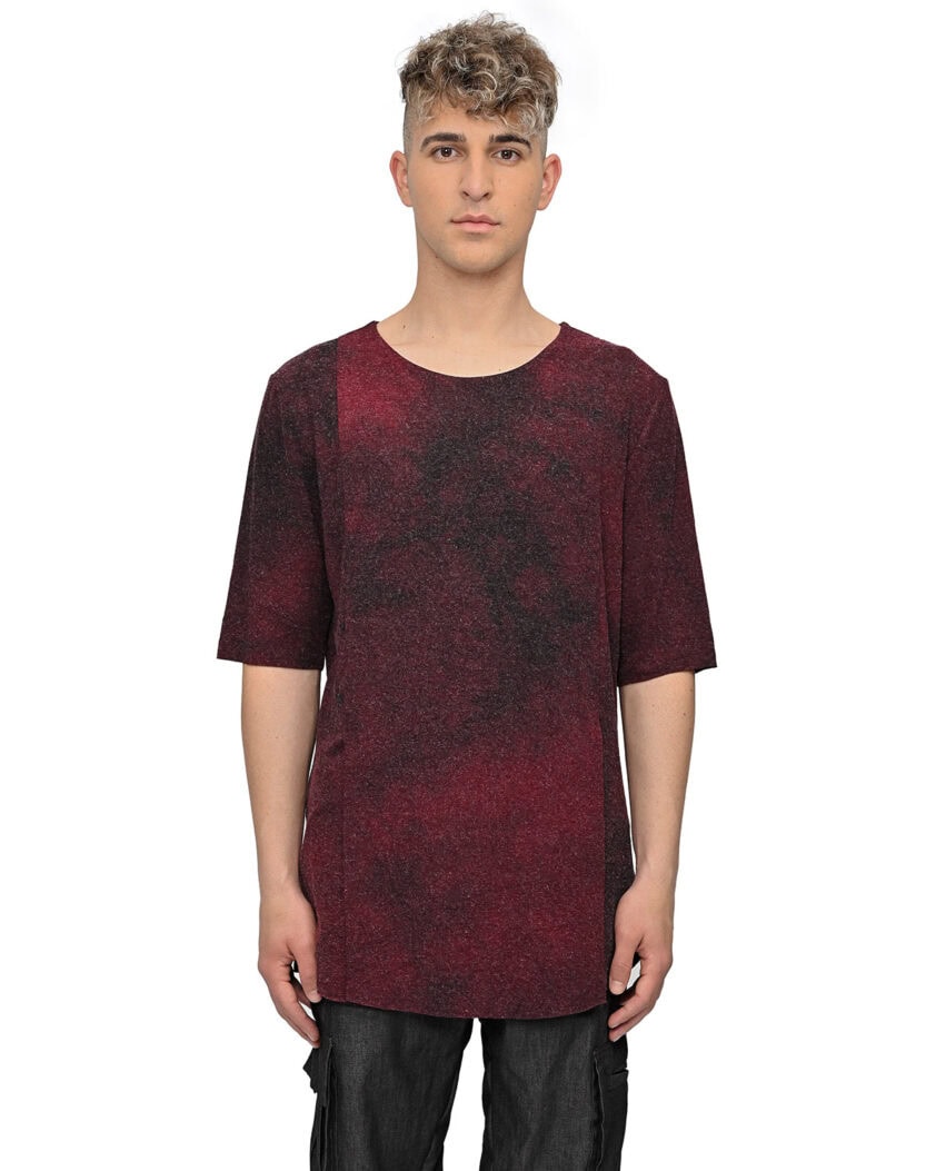 Layers Red Moss Cloud Dyed T-Shirt