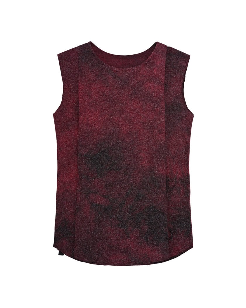 Layers Red Moss Sleeveless T-Shirt