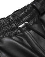 Leather Curve Cargo Vegan Pants