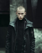 Angular High Neck Contrast Sweater