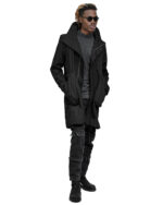 Black Denim Hexa High Parka