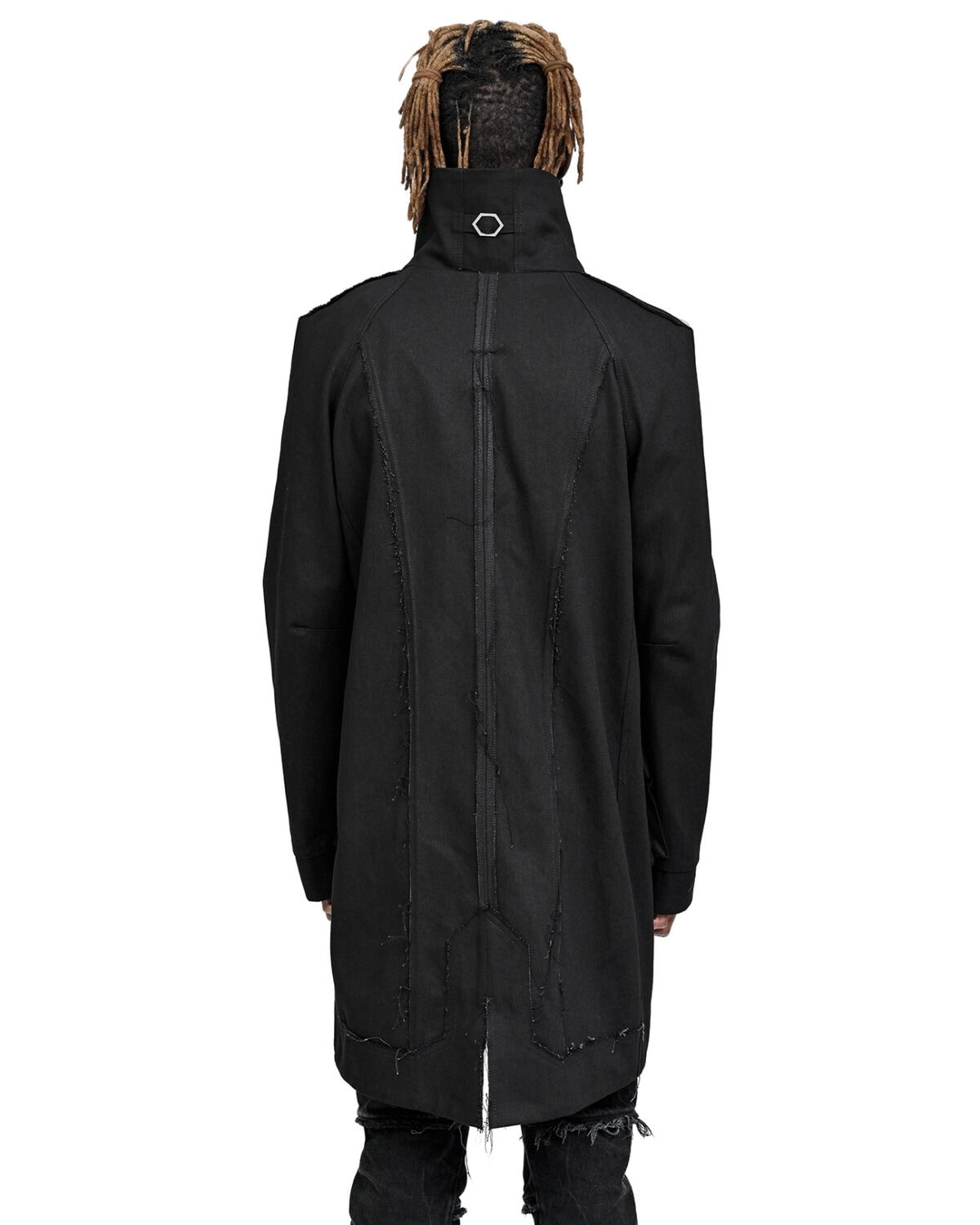 Black Denim Hexa High Parka