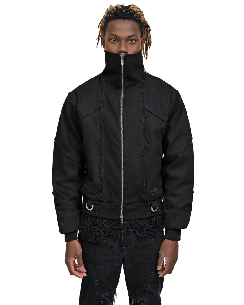 Black Hexa High Bomber Jacket