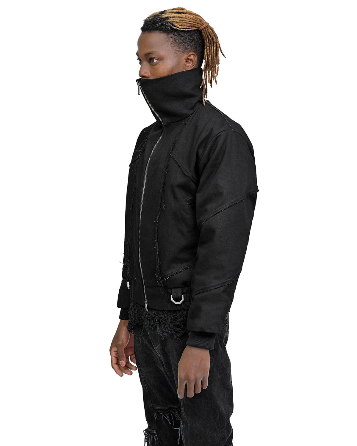 Black Hexa High Bomber Jacket