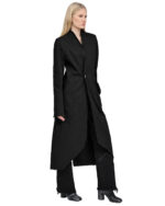 Black Long Denim Hexa Coat