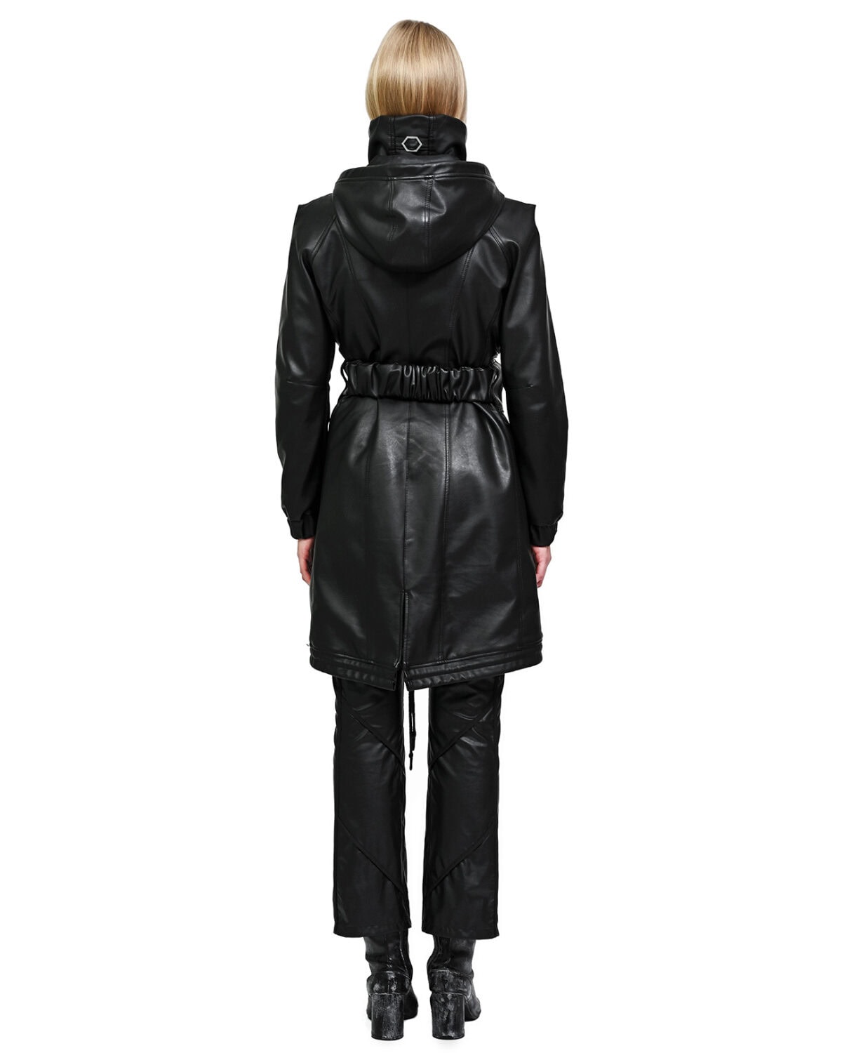 Construct Vegan Leather Cinched Parka