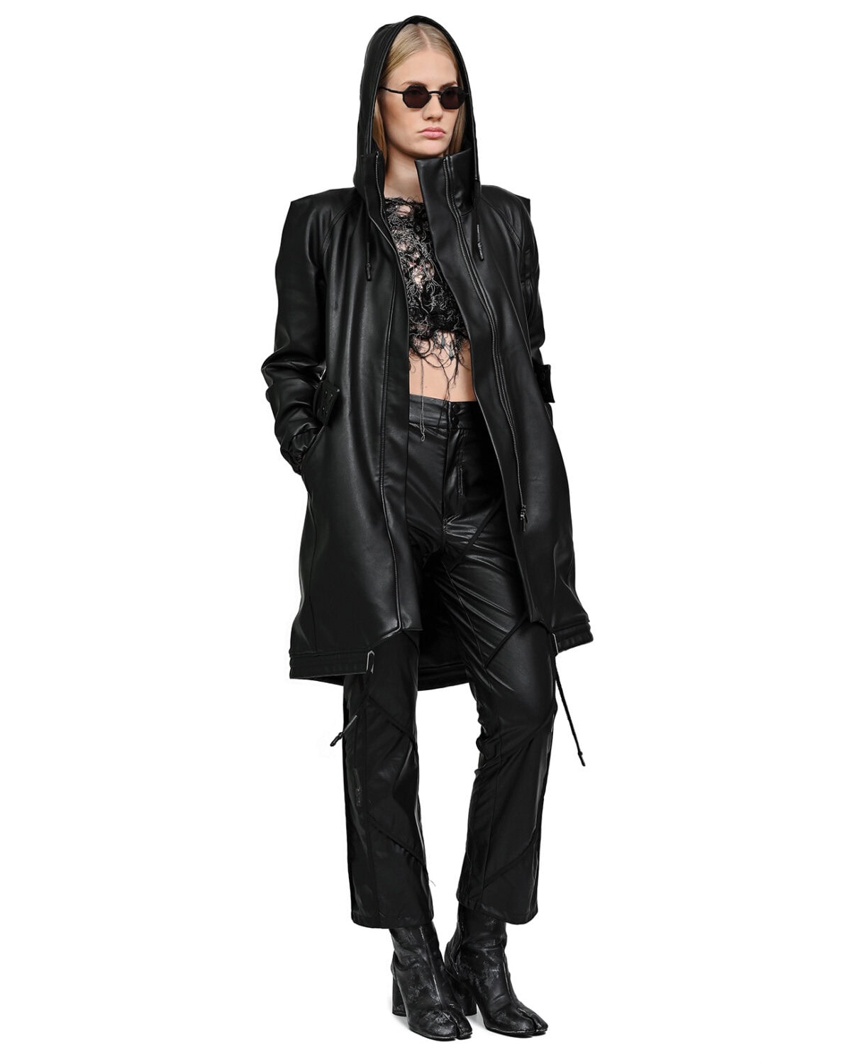 Construct Vegan Leather Cinched Parka