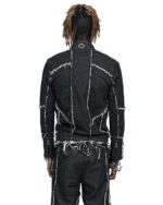 String Denim Raw Edge Jacket