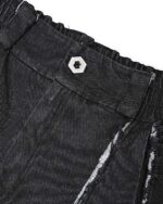 String Denim Raw Edge Trousers