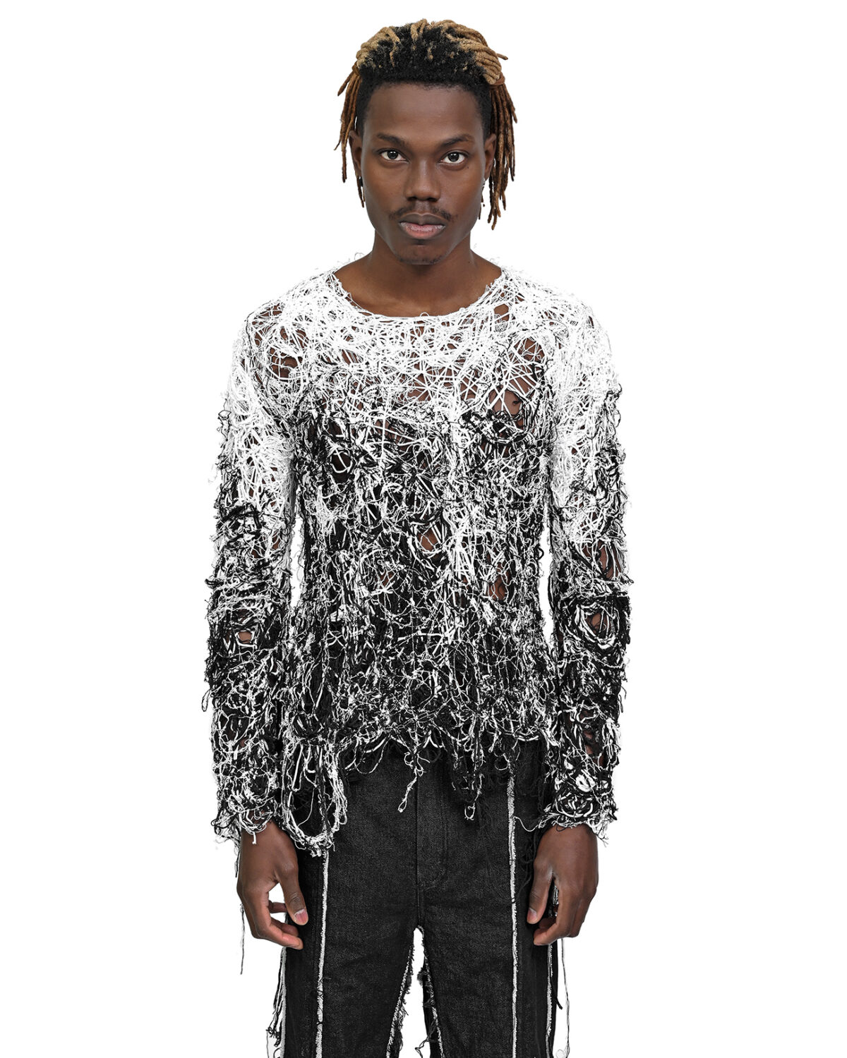 Fiber Bond String Contrast Sweater