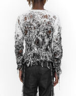 Fiber Bond String Contrast Sweater