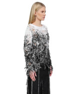 Fiber Bond String Contrast Sweater