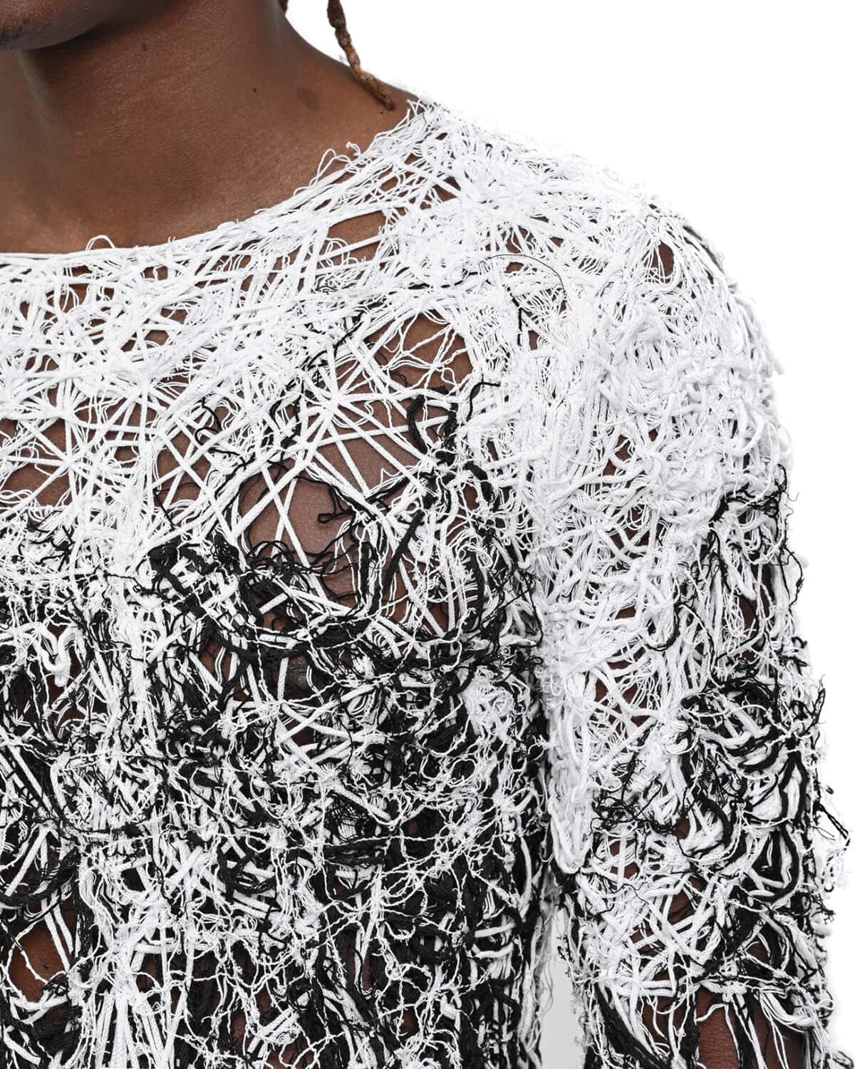 Fiber Bond String Contrast Sweater