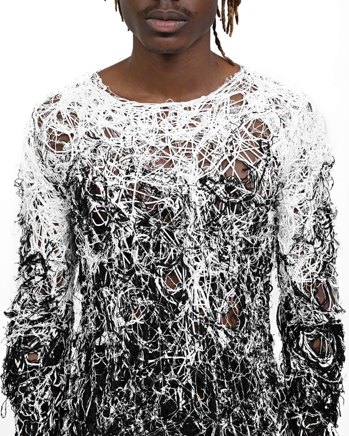 Fiber Bond String Contrast Sweater