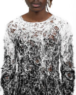 Fiber Bond String Contrast Sweater