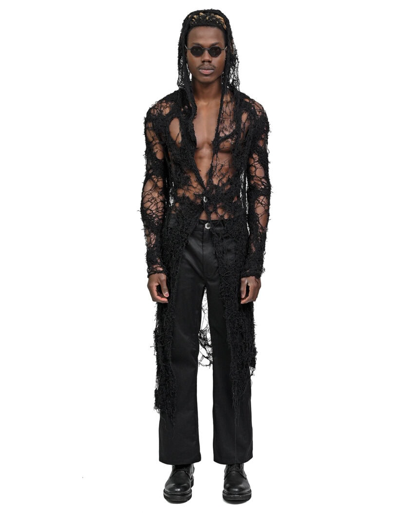 Fiber Bond Long Sheer Cardigan