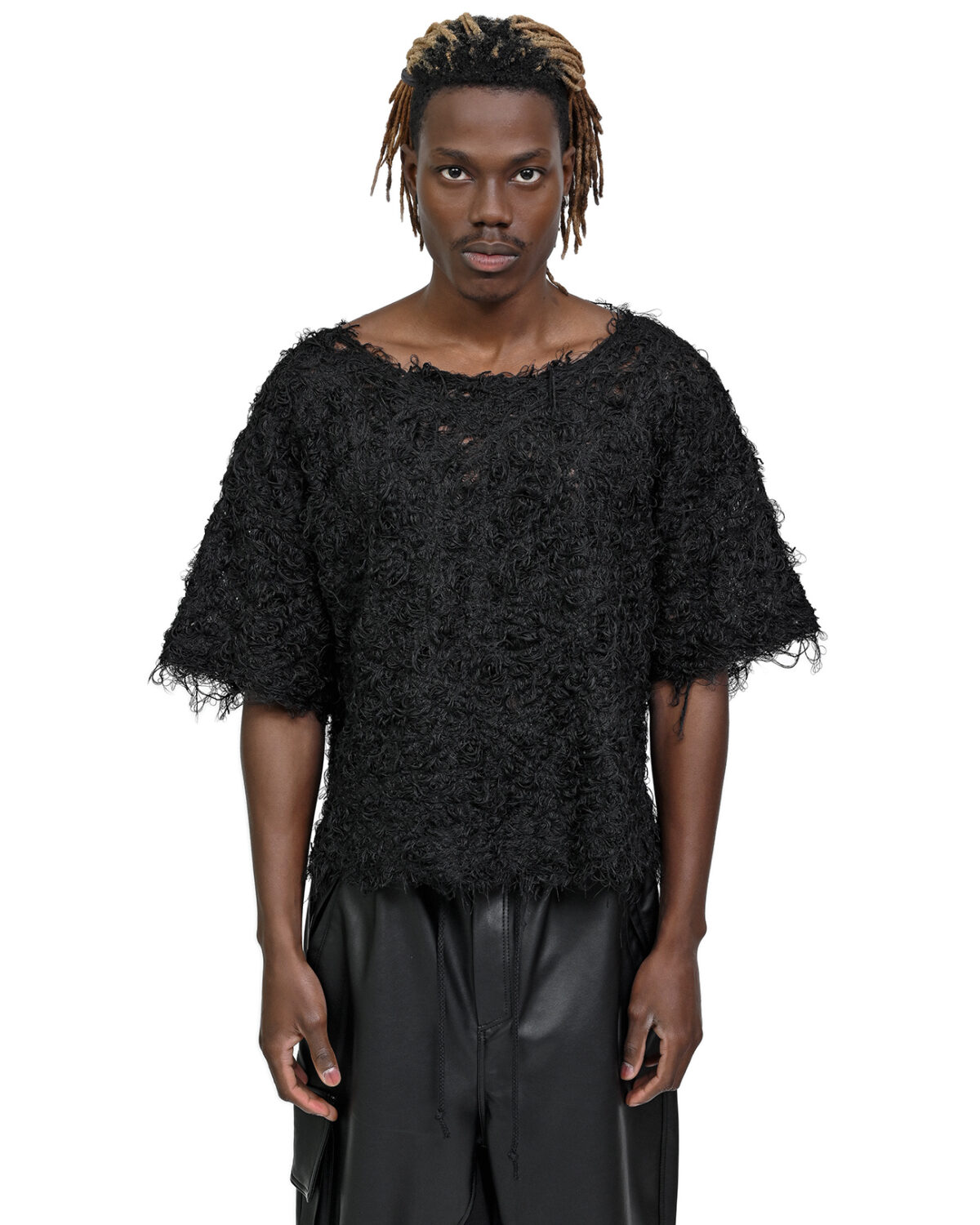 Fiber Bond Loose Crop Cut T-shirt