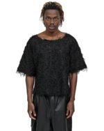 Fiber Bond Loose Crop Cut T-shirt